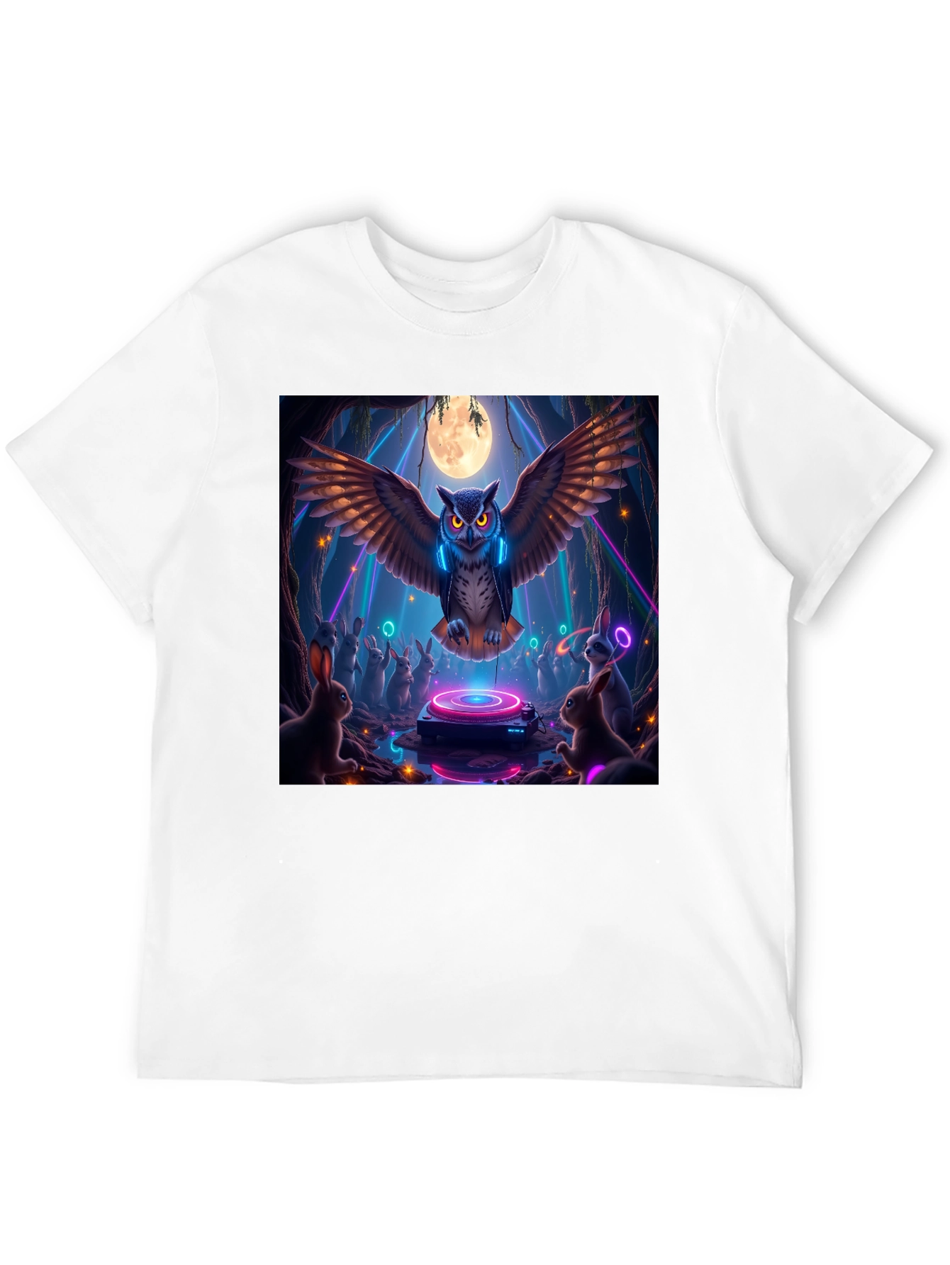 DJ Owl Graphic Tee - Rave Party Animals