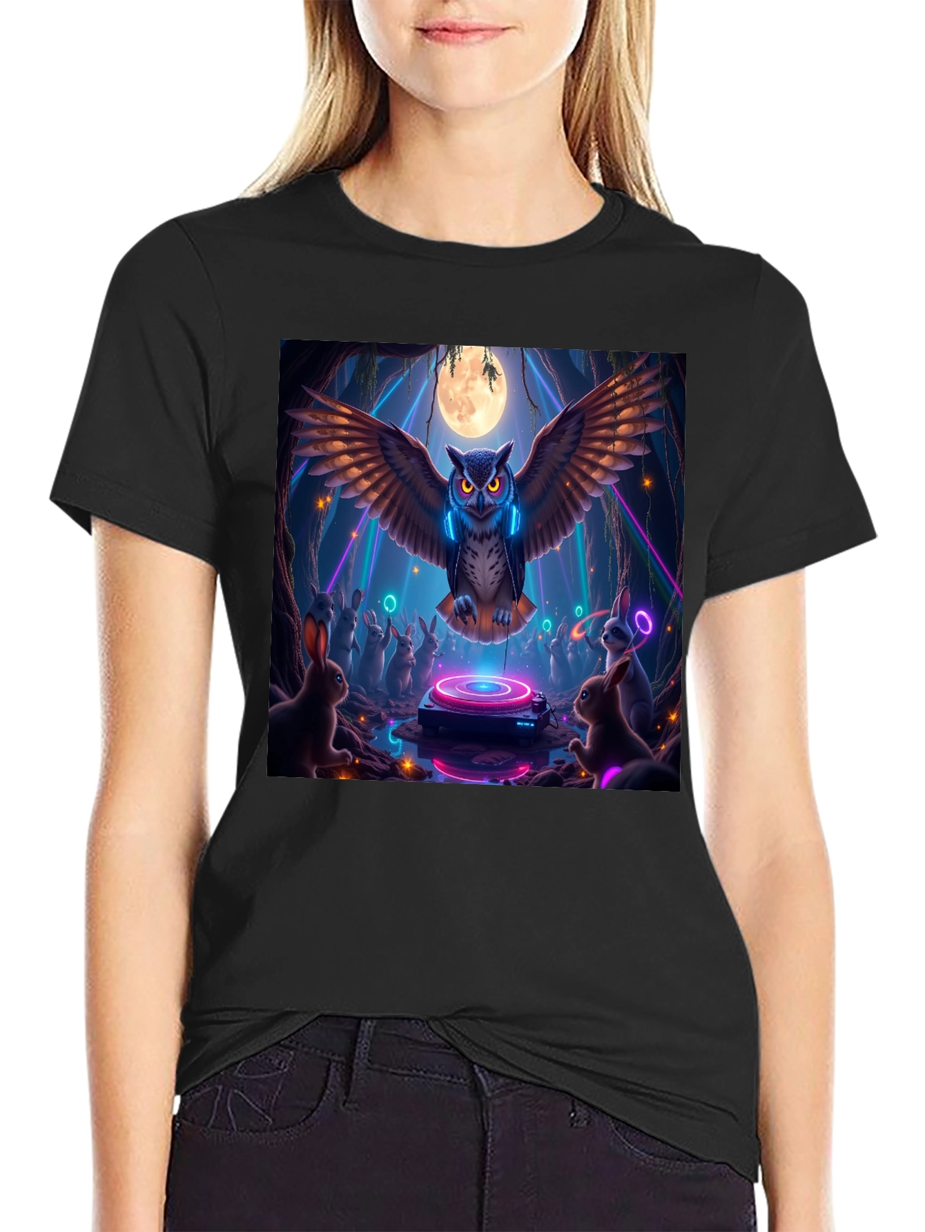 DJ Owl Graphic Tee - Rave Party Animals