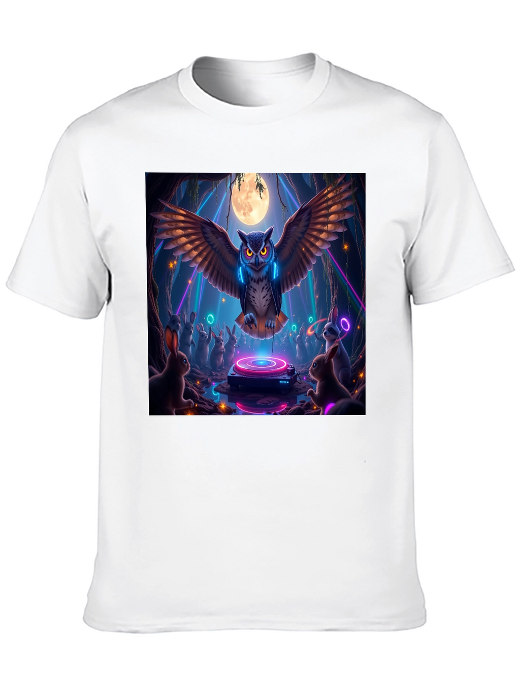 DJ Owl Graphic Tee - Rave Party Animals