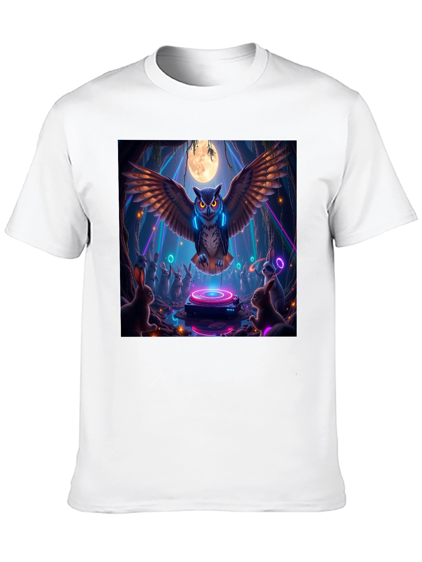 DJ Owl Graphic Tee - Rave Party Animals