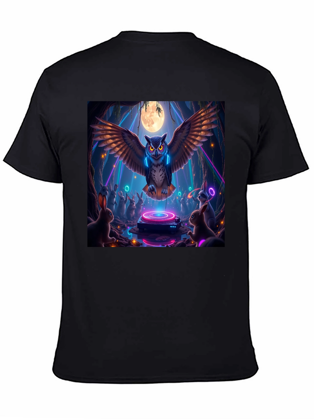 DJ Owl Graphic Tee - Rave Party Animals