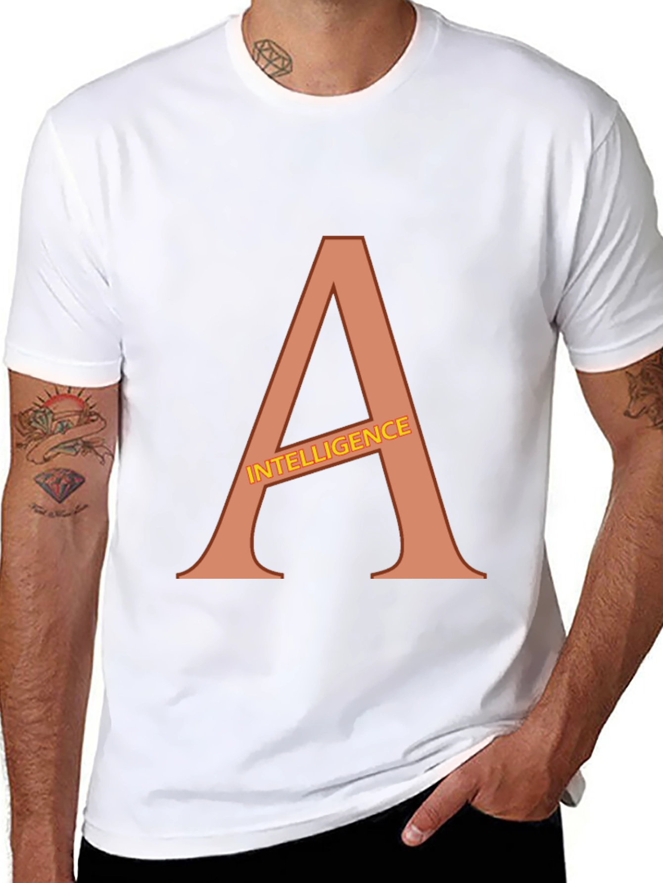 Intelligence T-Shirt - Bold Letter Graphic Tee