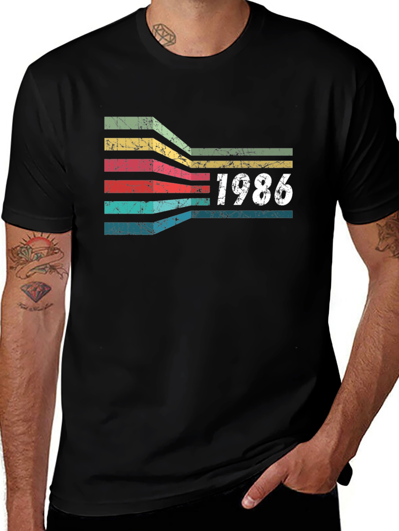 Retro 1986 Graphic Tee - Vintage Birthday Shirt