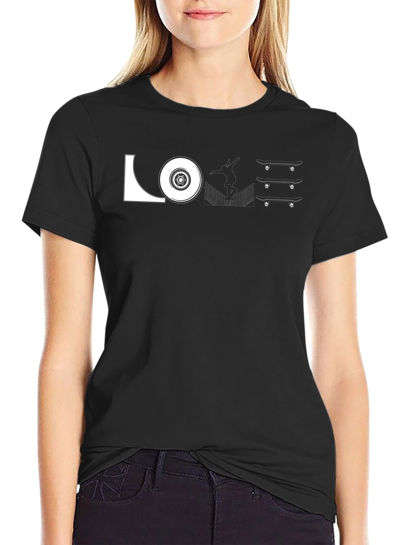 Skateboarding Love Graphic T-Shirt