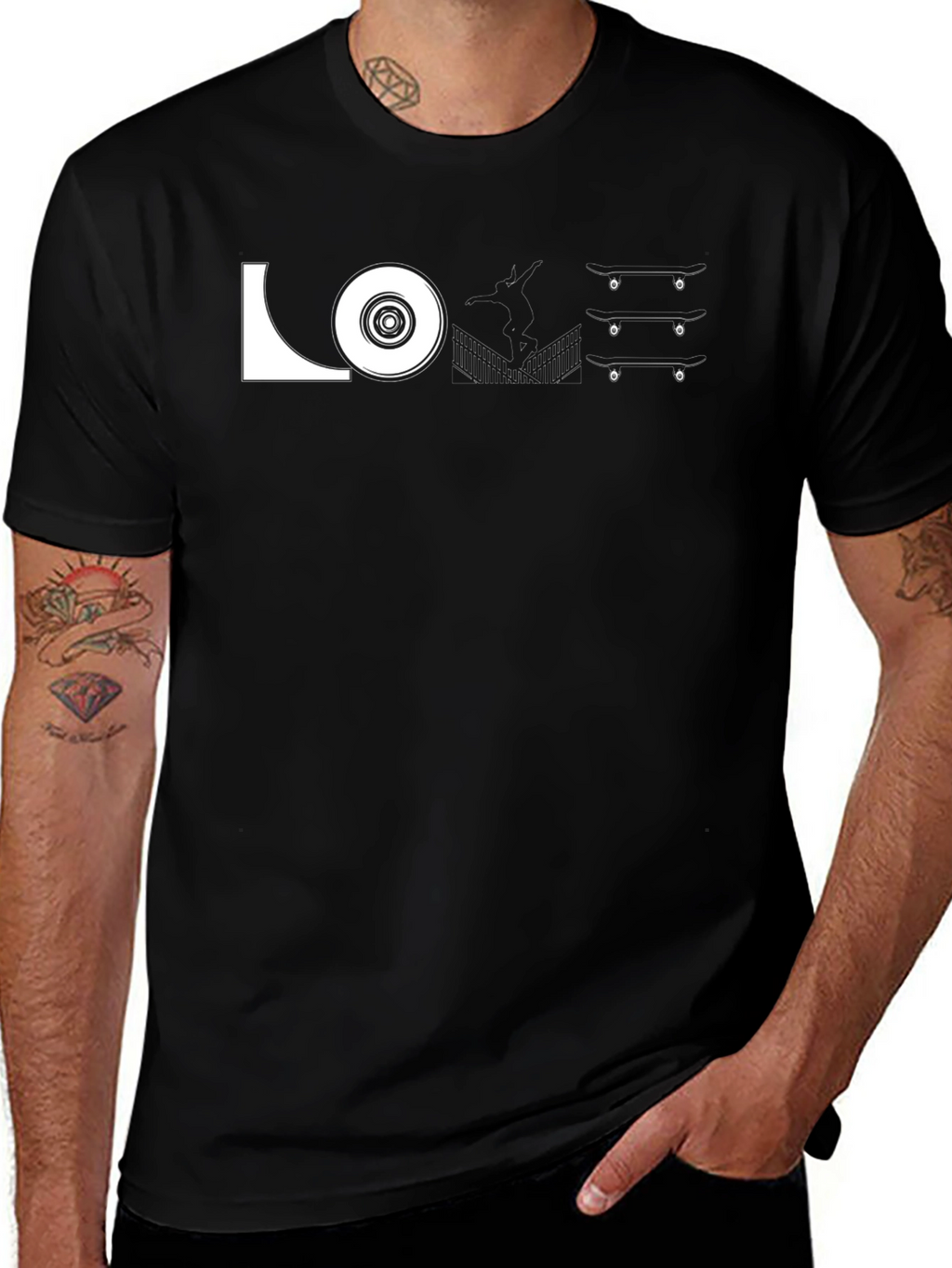 Skateboarding Love Graphic T-Shirt