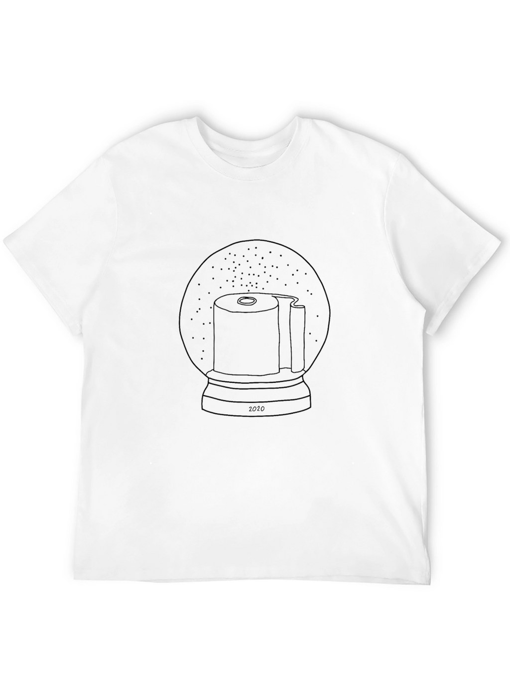 Novelty 2020 Toilet Paper Snow Globe Black T-Shirt