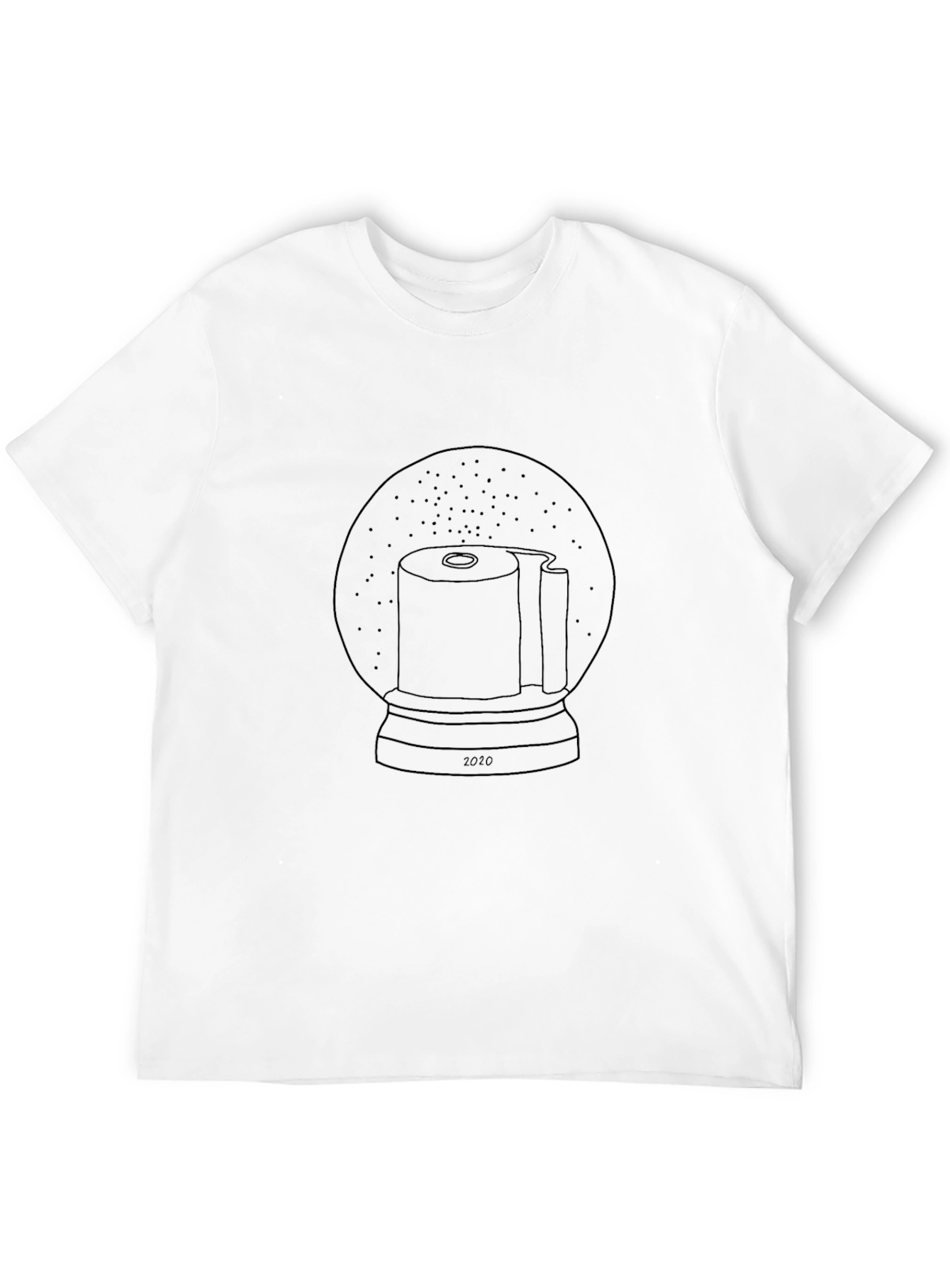 Novelty 2020 Toilet Paper Snow Globe Black T-Shirt