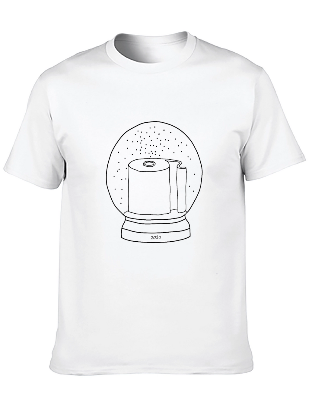 Novelty 2020 Toilet Paper Snow Globe Black T-Shirt