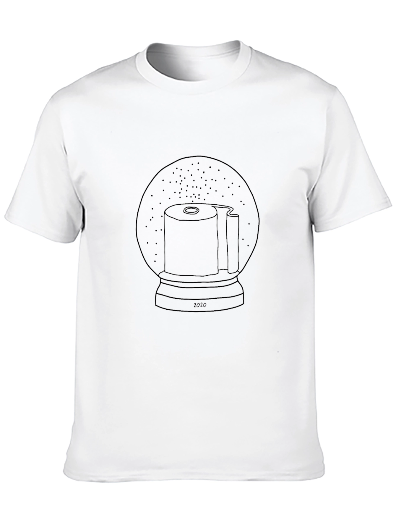 Novelty 2020 Toilet Paper Snow Globe Black T-Shirt