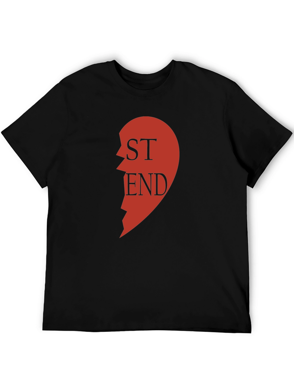 Best Friend Matching Heart T-Shirt - Left Side