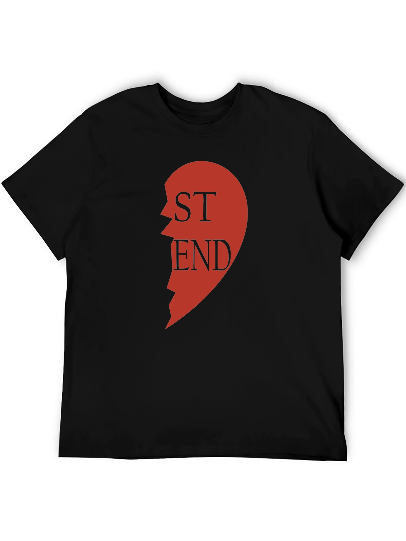 Best Friend Matching Heart T-Shirt - Left Side