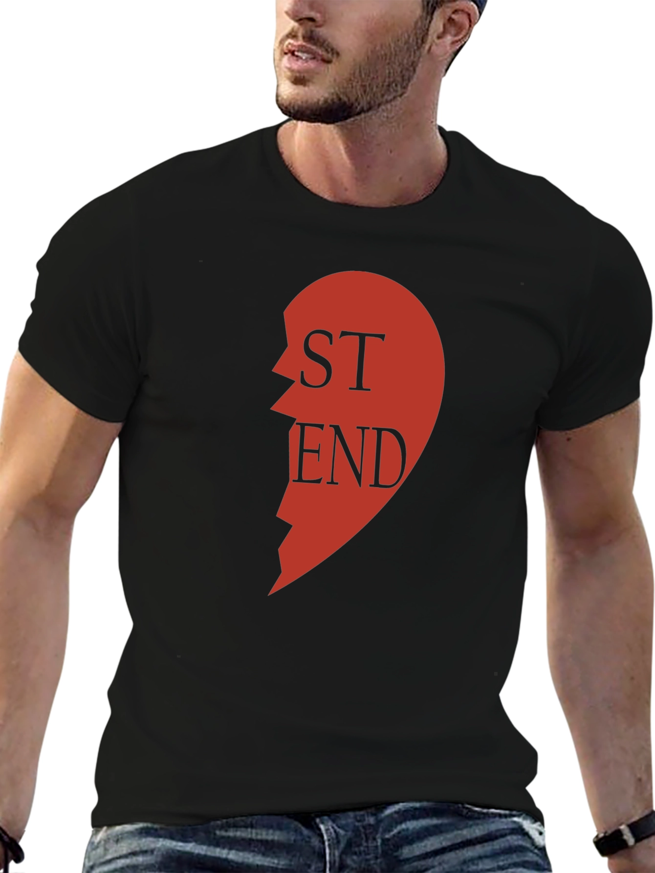 Best Friend Matching Heart T-Shirt - Left Side