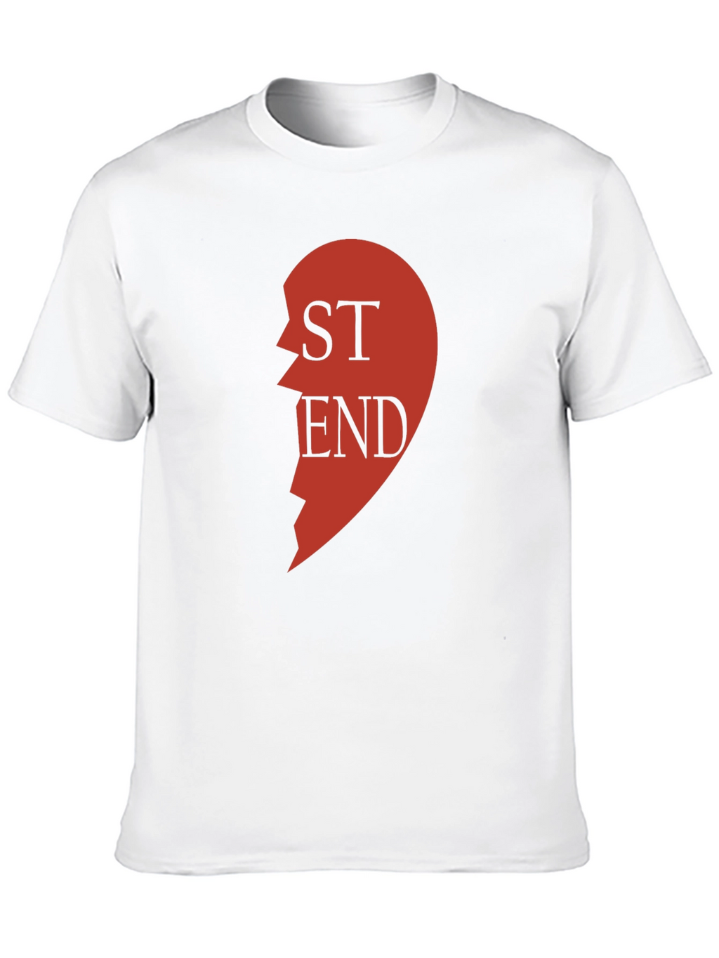 Best Friend Matching Heart T-Shirt - Left Side