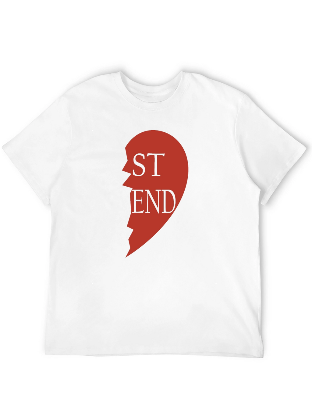 Best Friend Matching Heart T-Shirt - Left Side