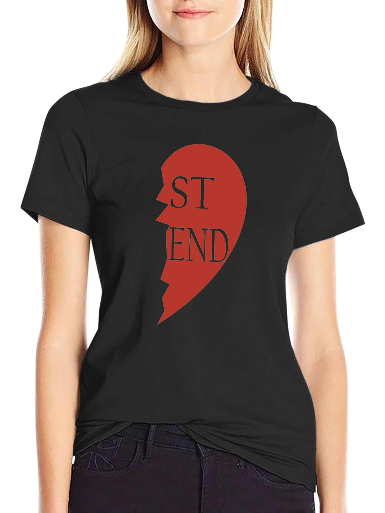 Best Friend Matching Heart T-Shirt - Left Side