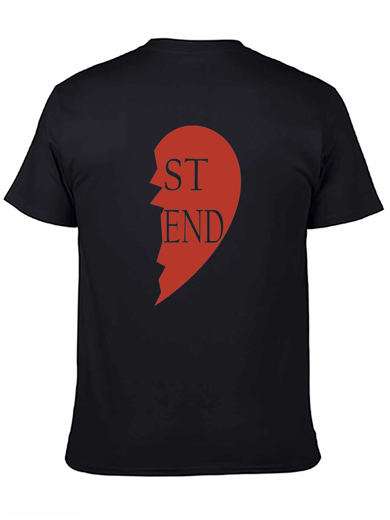 Best Friend Matching Heart T-Shirt - Left Side