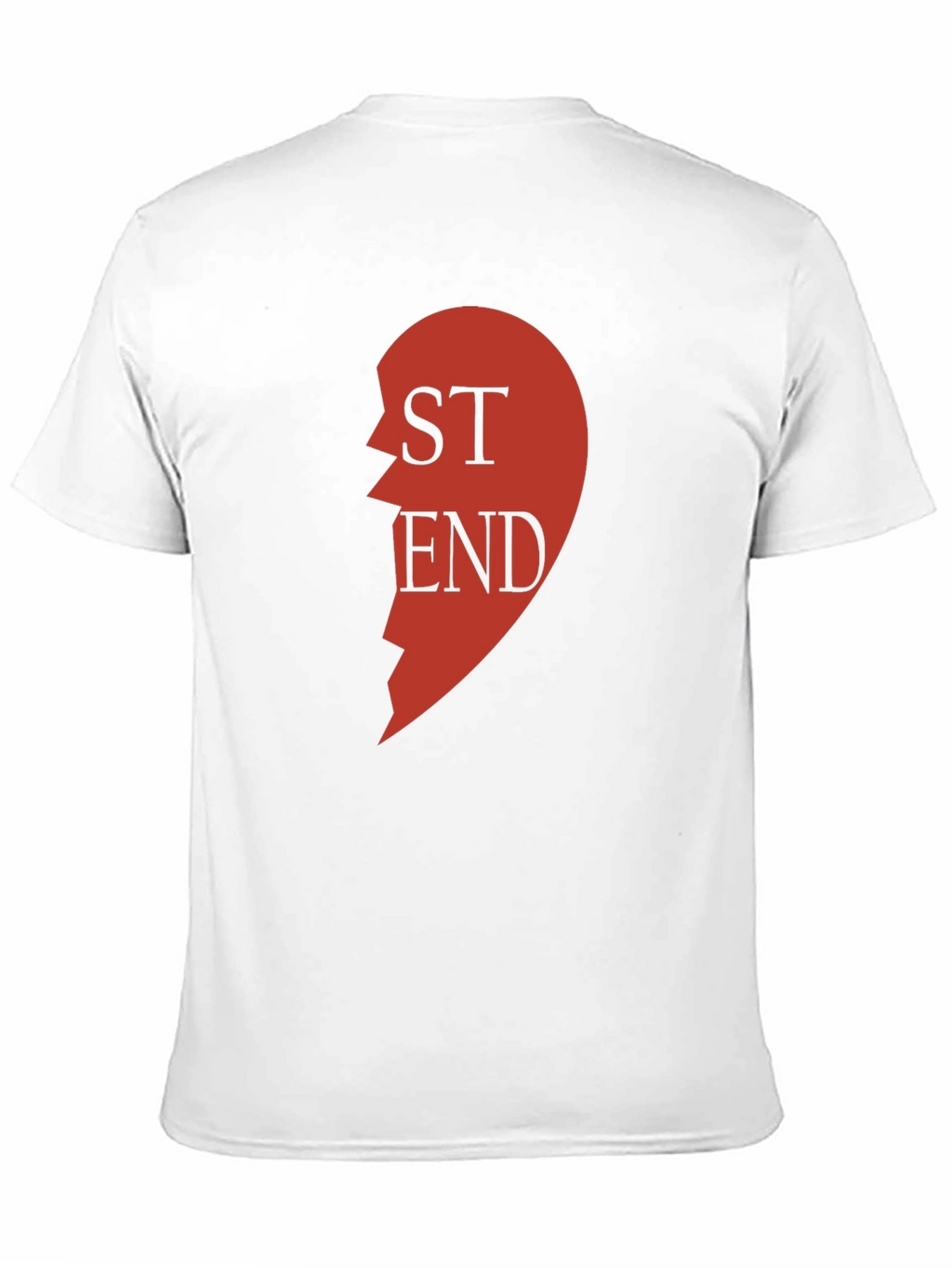 Best Friend Matching Heart T-Shirt - Left Side