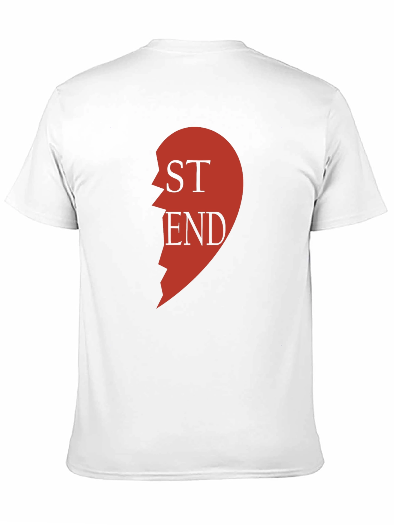 Best Friend Matching Heart T-Shirt - Left Side