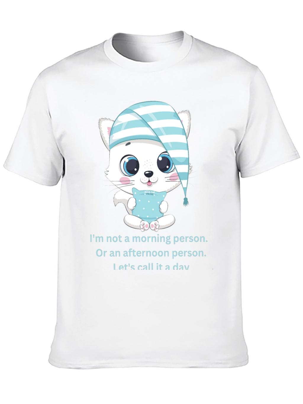 Funny Sleepy Kitten T-Shirt: Not a Morning Person