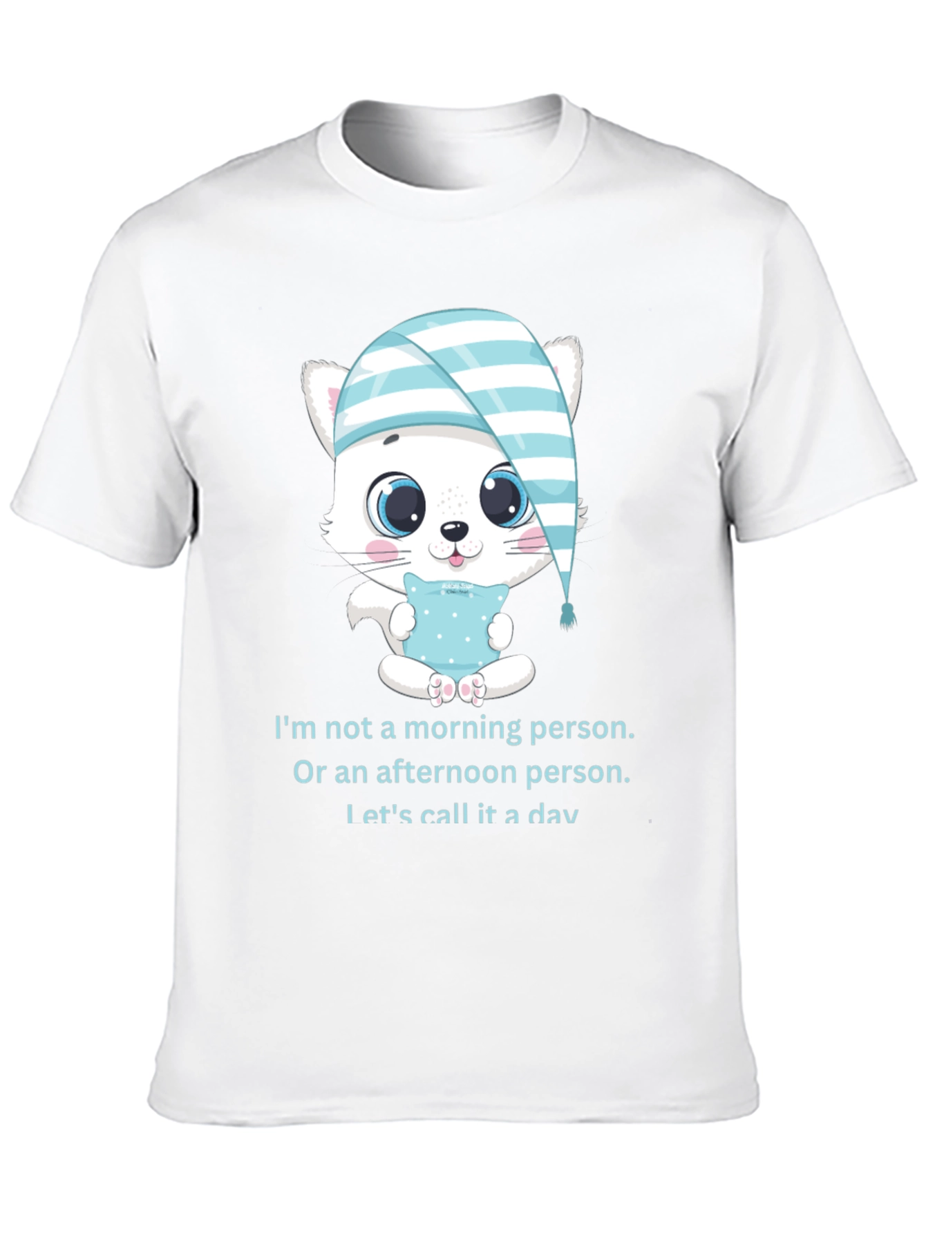 Funny Sleepy Kitten T-Shirt: Not a Morning Person