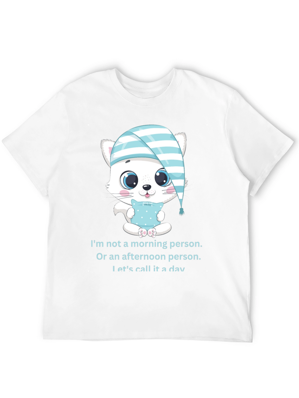 Funny Sleepy Kitten T-Shirt: Not a Morning Person