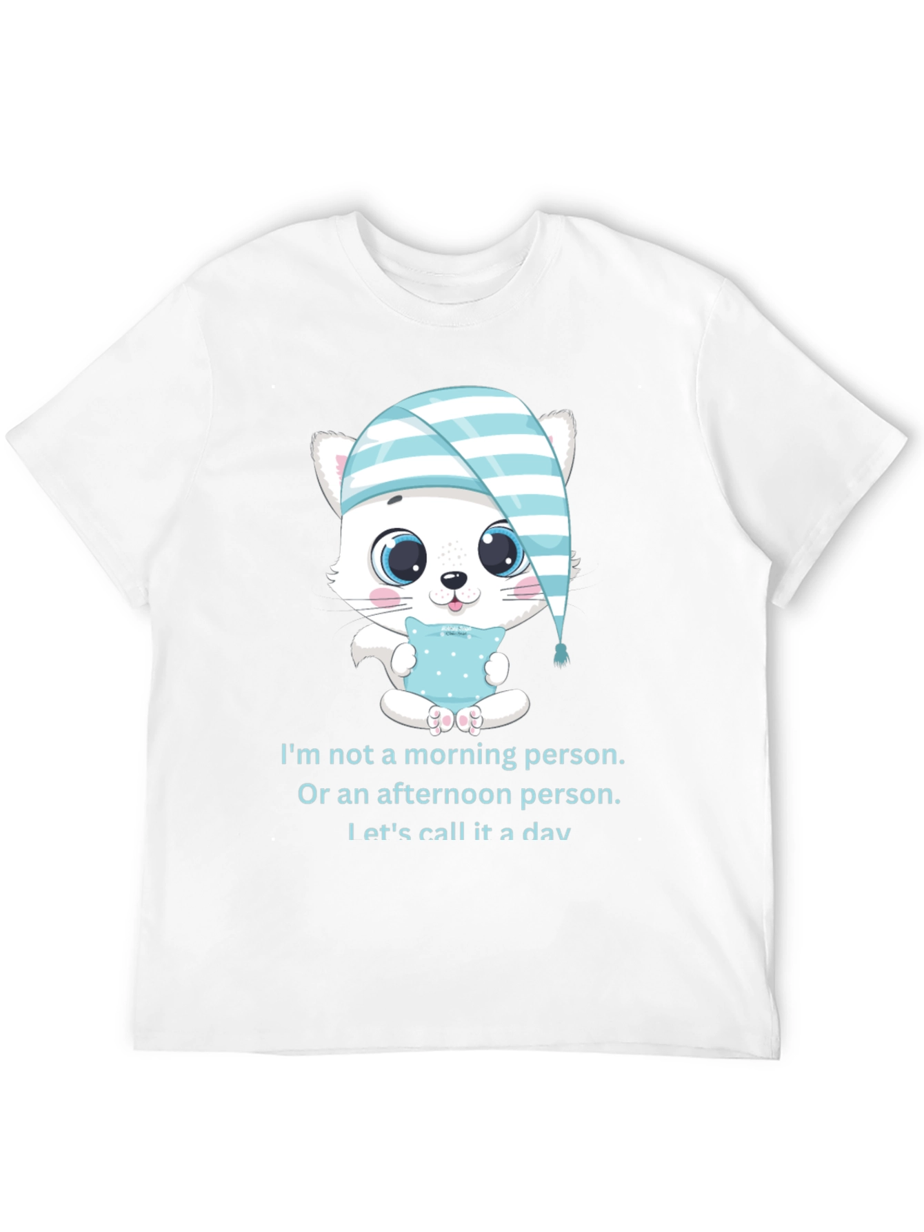 Funny Sleepy Kitten T-Shirt: Not a Morning Person