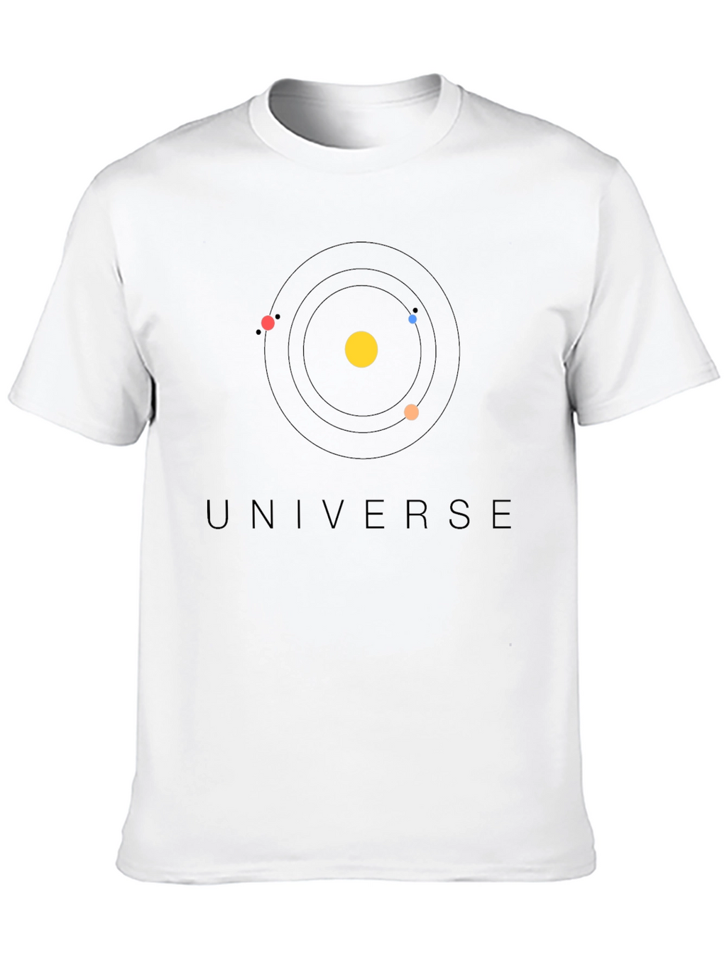 Universe Graphic Print T-Shirt - Modern Solar System Design