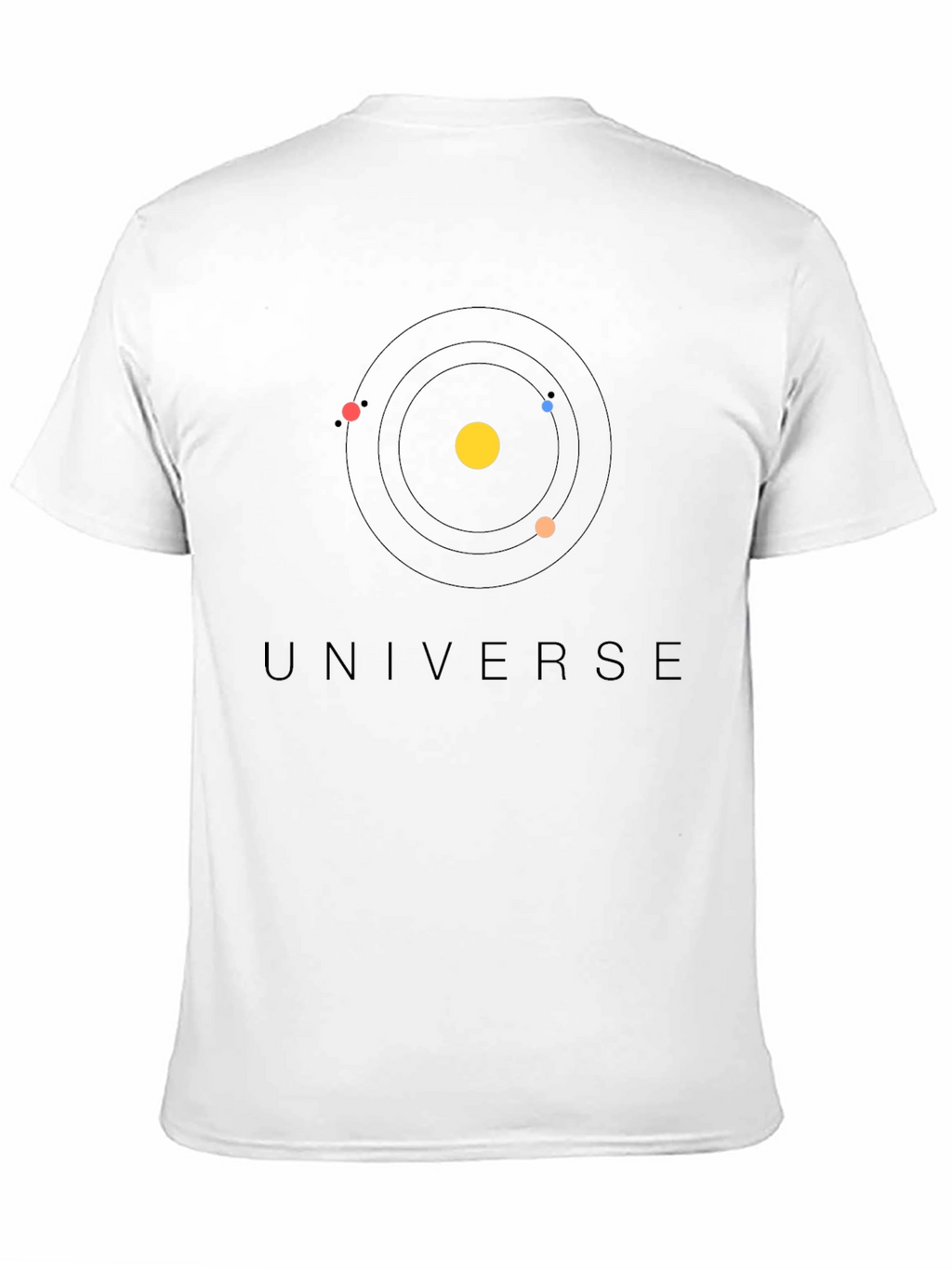 Universe Graphic Print T-Shirt - Modern Solar System Design
