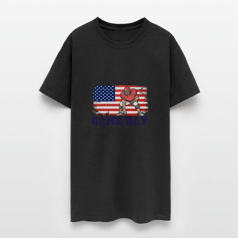 Game Day Football Season for Patriot with USA Flag