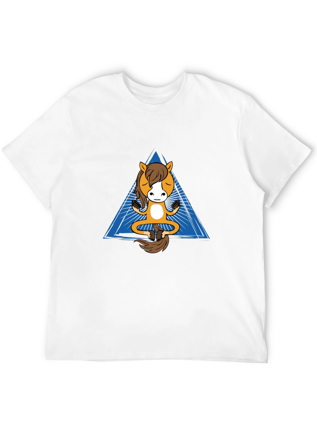 Meditating Horse Graphic Tee - Zen Equine T-Shirt