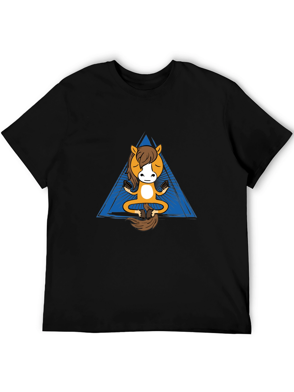 Meditating Horse Graphic Tee - Zen Equine T-Shirt