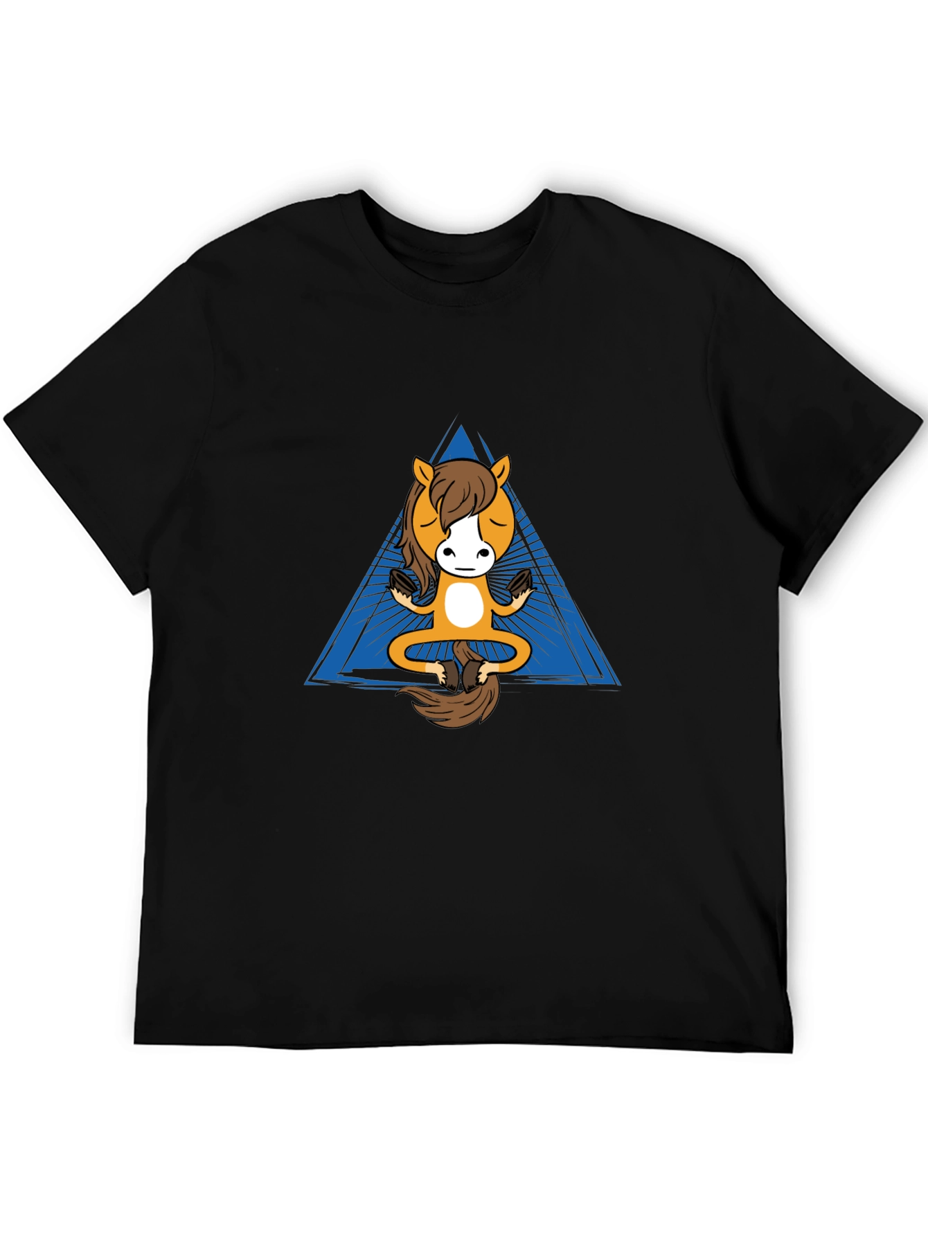 Meditating Horse Graphic Tee - Zen Equine T-Shirt