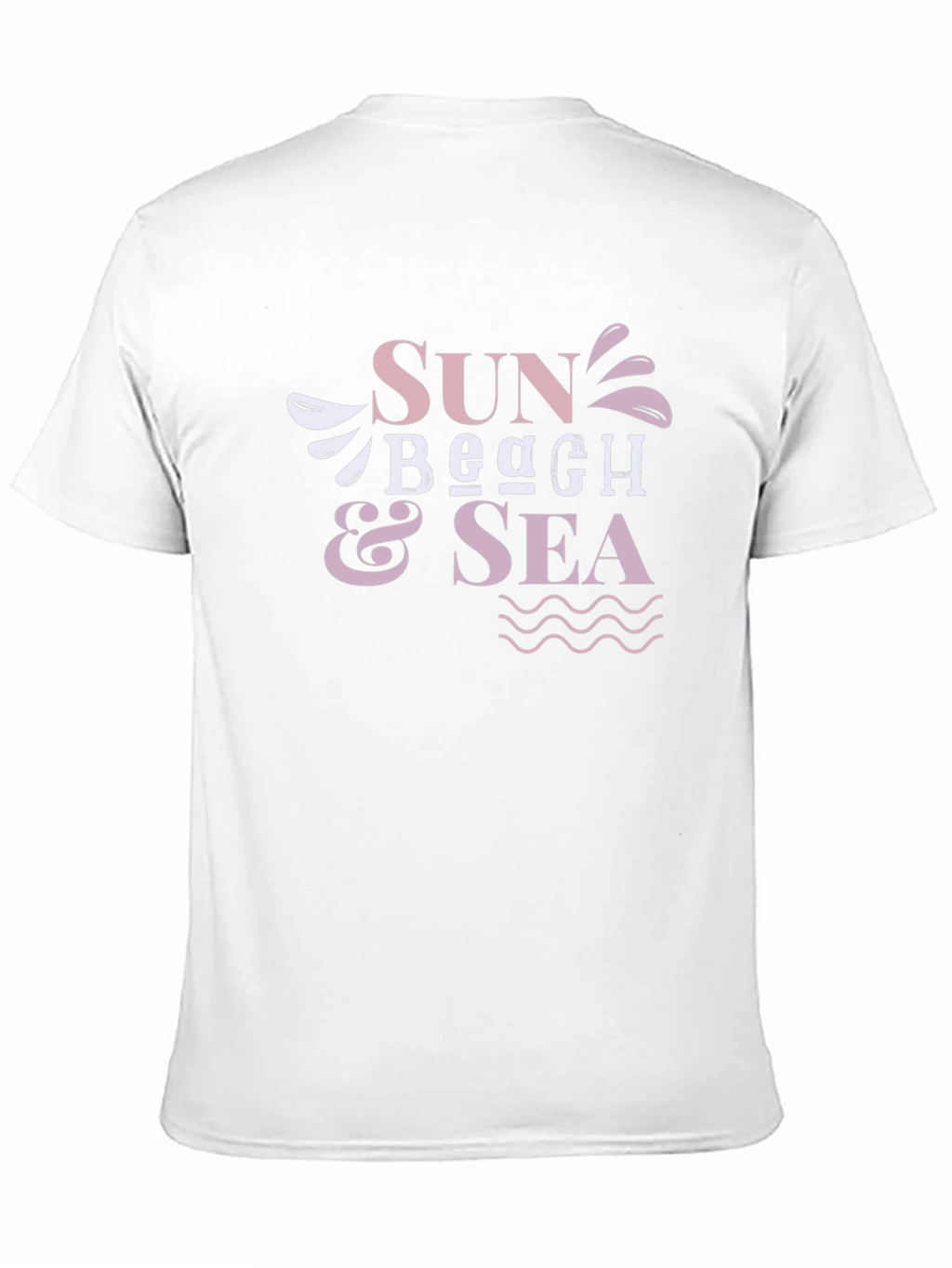 Sun Beach Sea Black Graphic T-Shirt