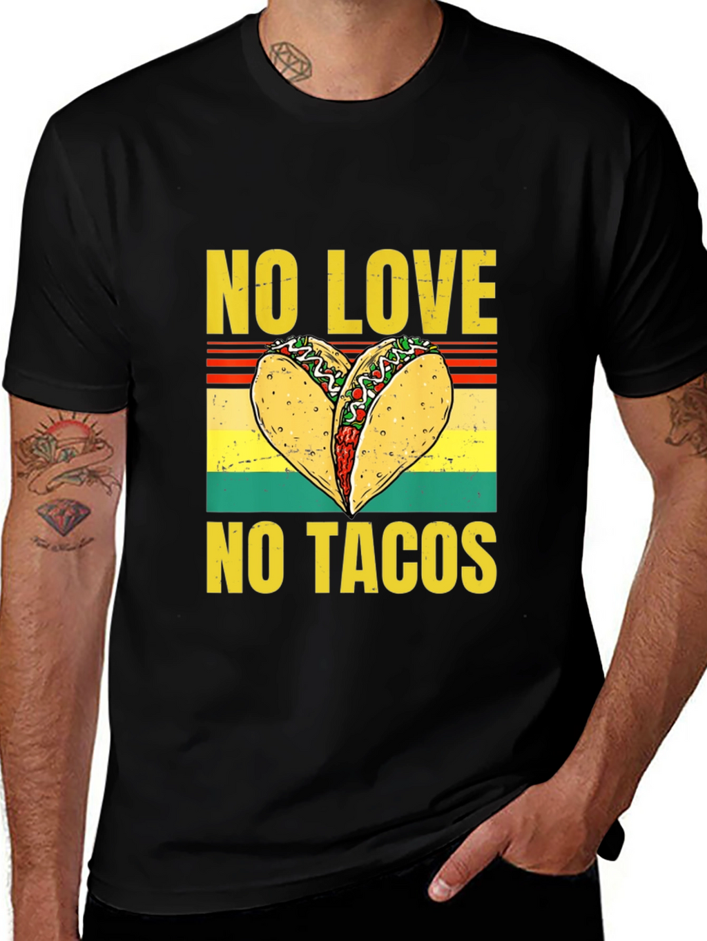 No Love No Tacos Graphic T-Shirt