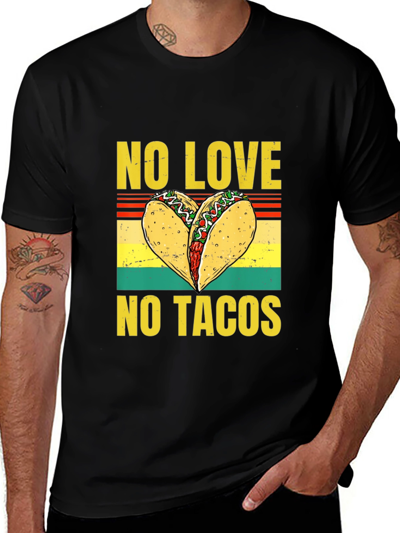 No Love No Tacos Graphic T-Shirt
