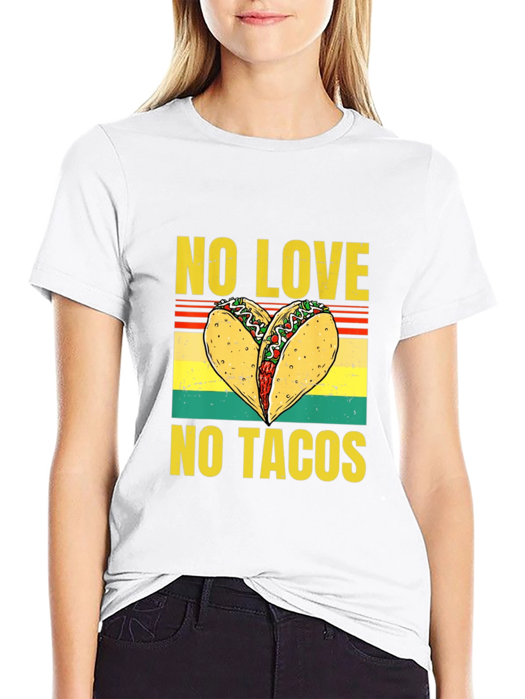 No Love No Tacos Graphic T-Shirt