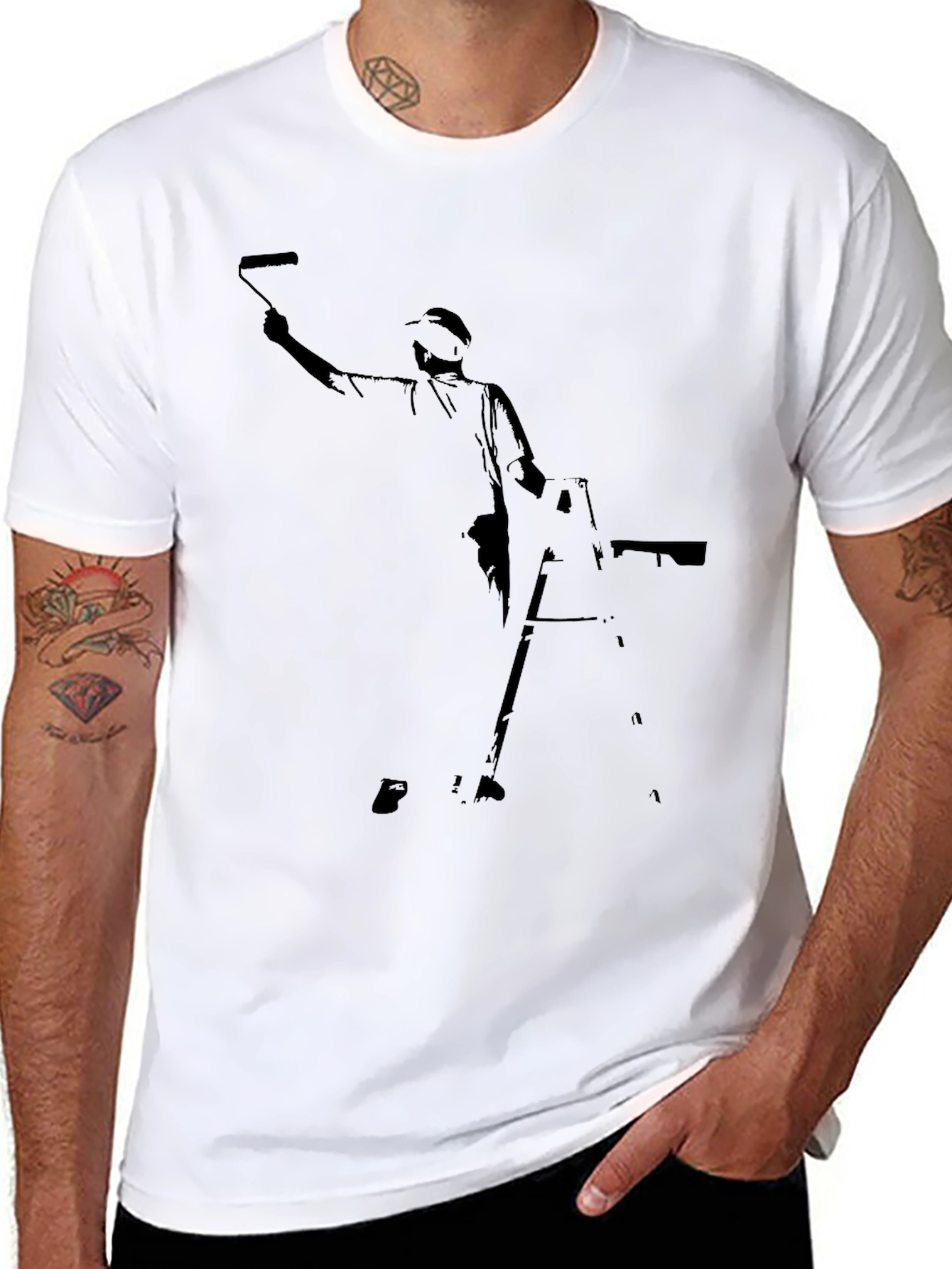 Painter Graphic Black T-Shirt