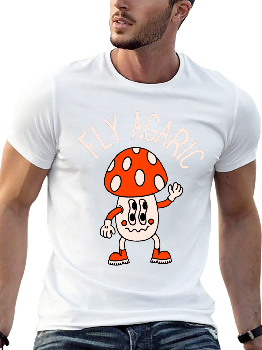 Fly Agaric Mushroom T-Shirt - Funky Retro Style