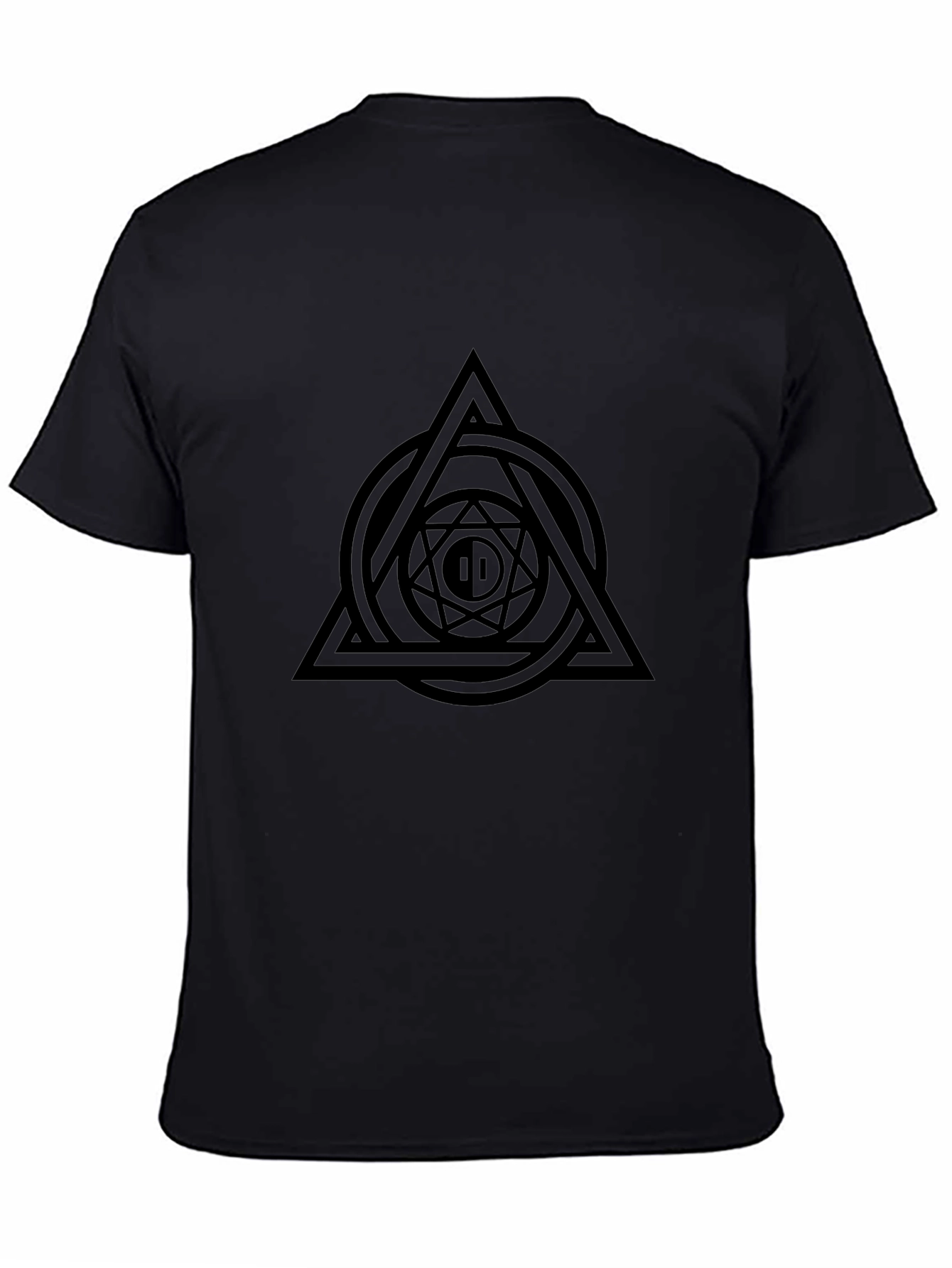 Geometric Symbol Black T-Shirt