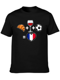 France Love T-Shirt - Croissant Wine Soccer