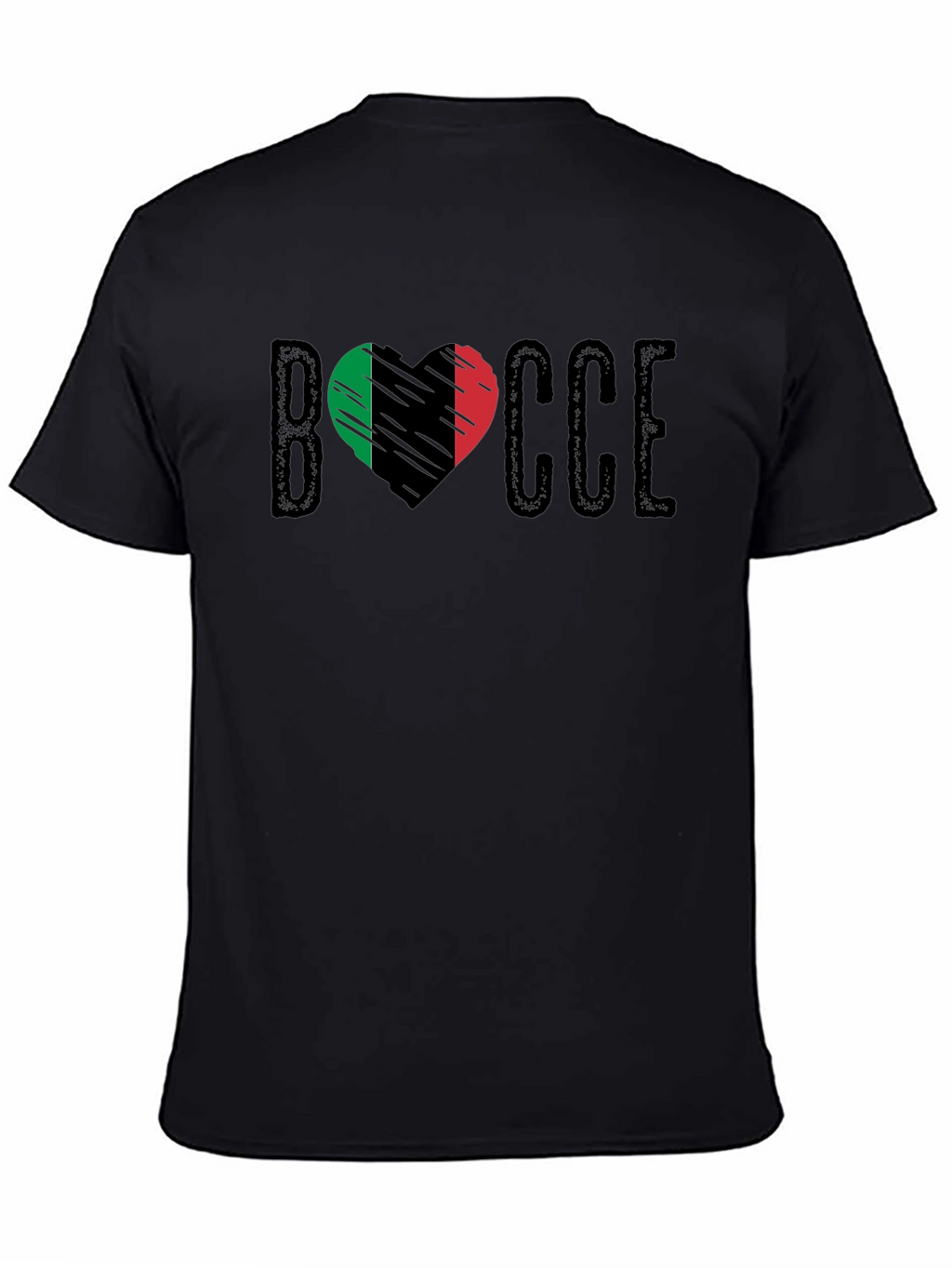 Bocce Heart Italian Flag T-Shirt
