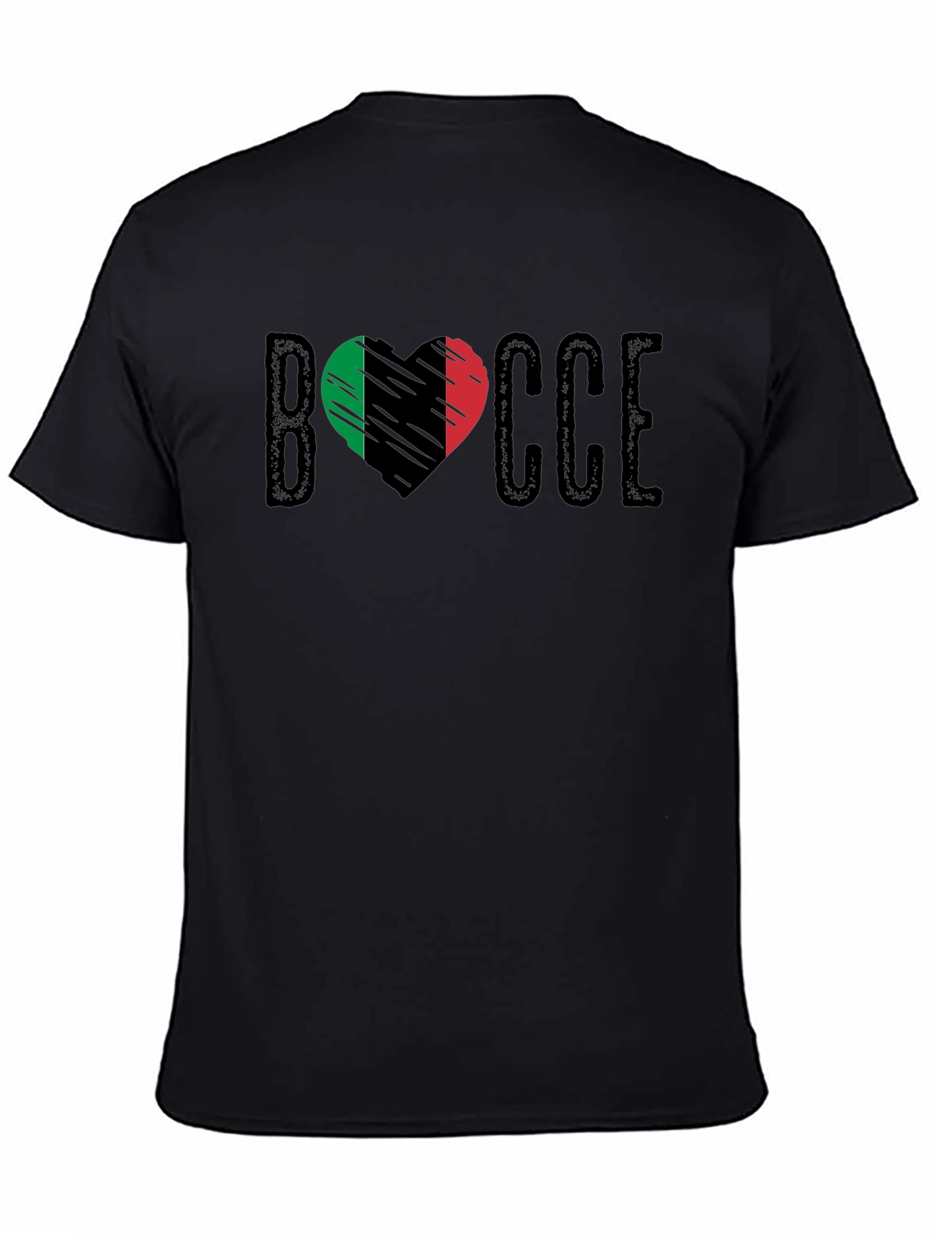 Bocce Heart Italian Flag T-Shirt