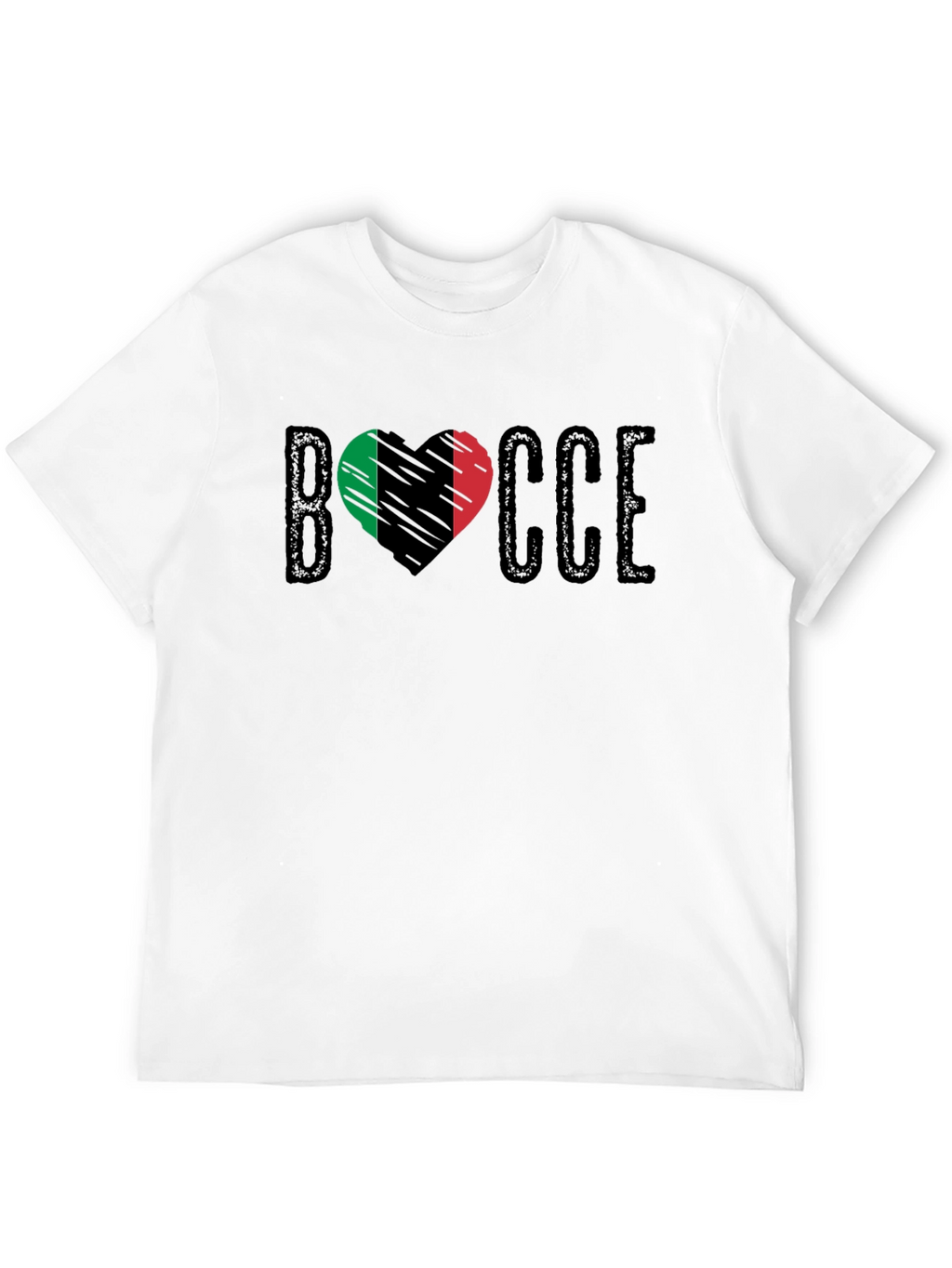 Bocce Heart Italian Flag T-Shirt