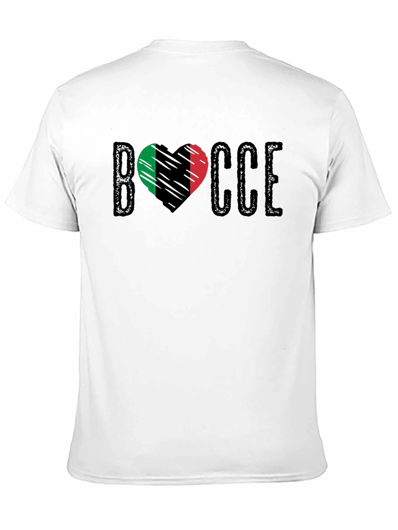 Bocce Heart Italian Flag T-Shirt