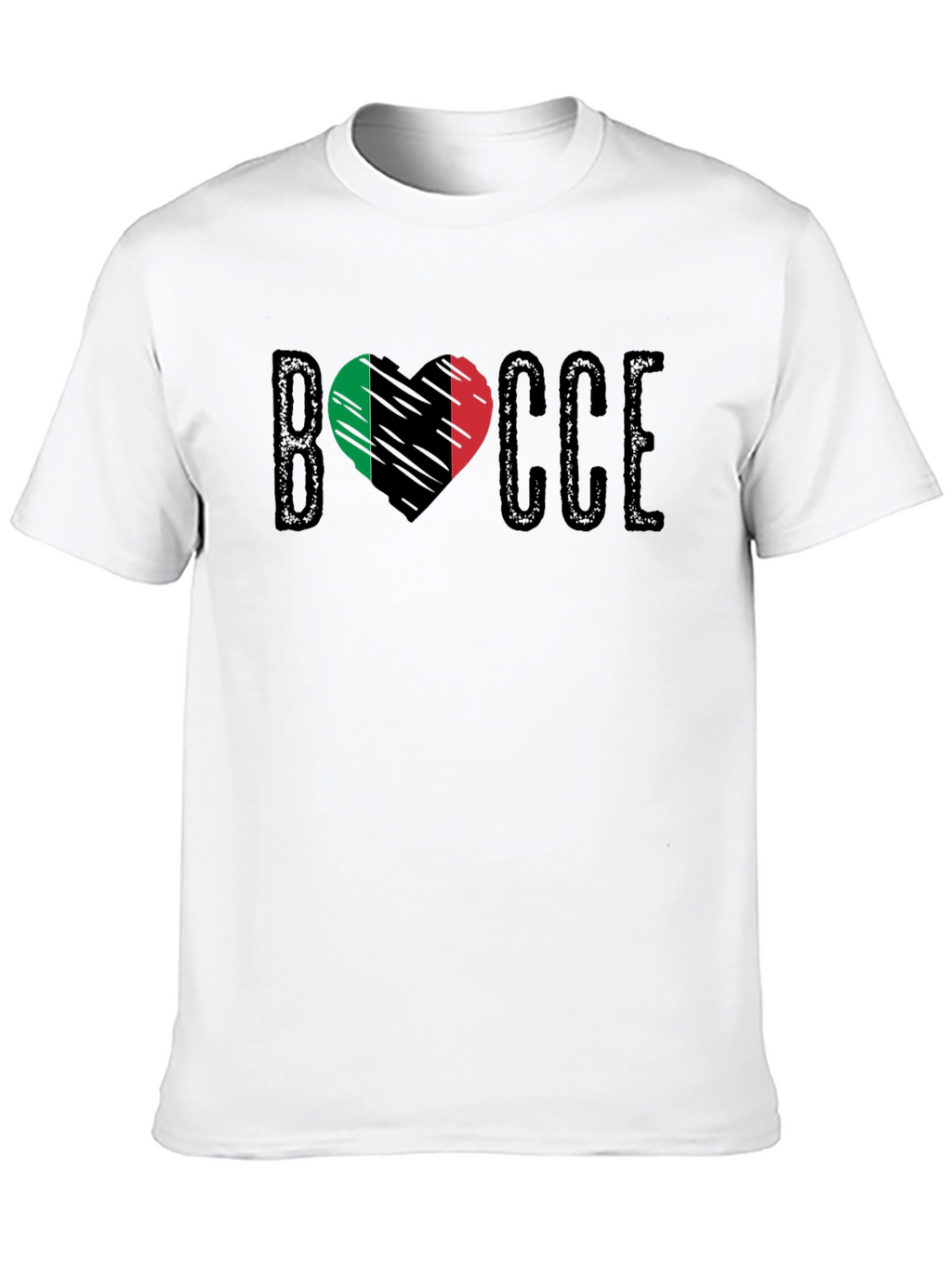 Bocce Heart Italian Flag T-Shirt