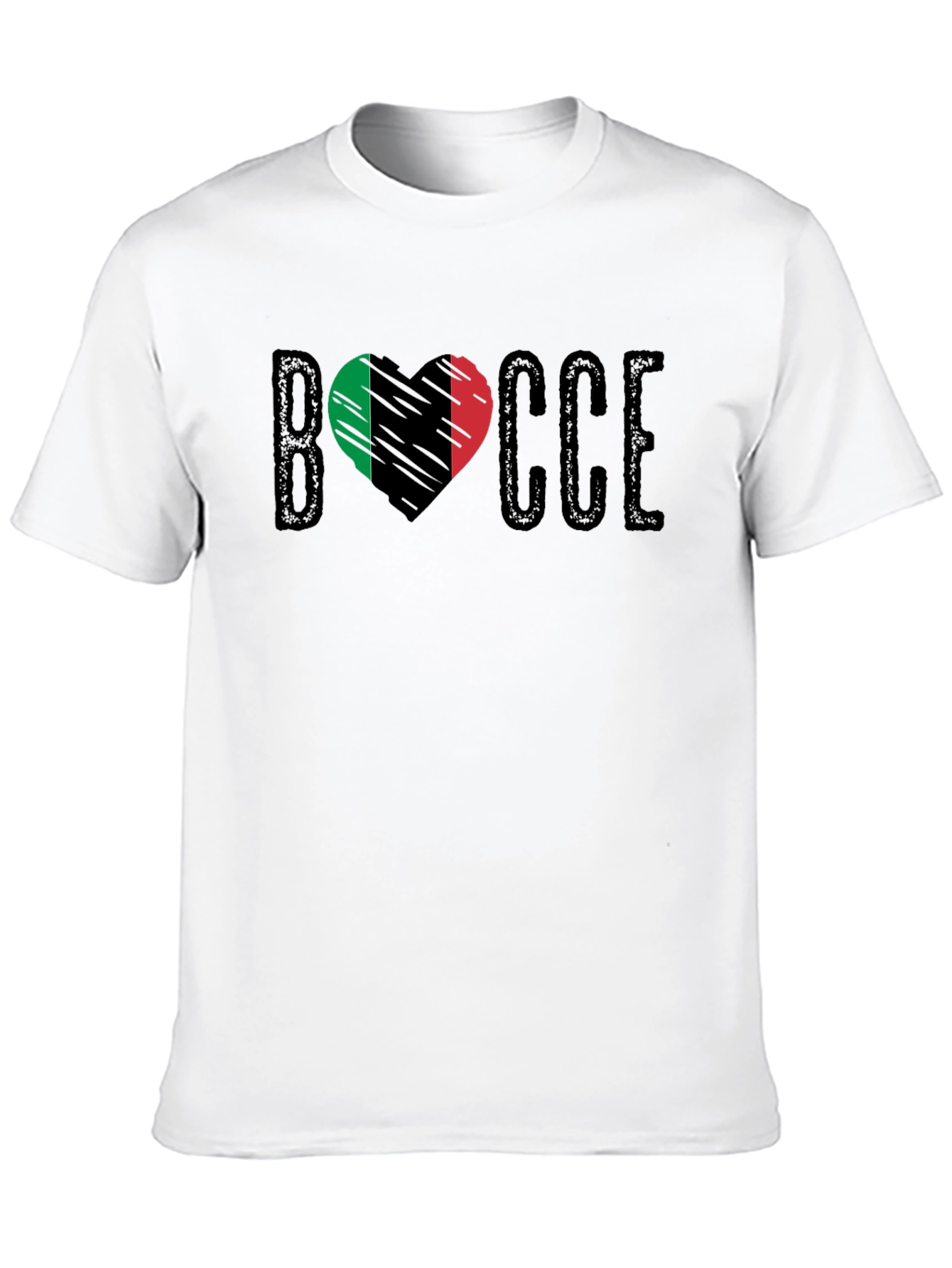 Bocce Heart Italian Flag T-Shirt