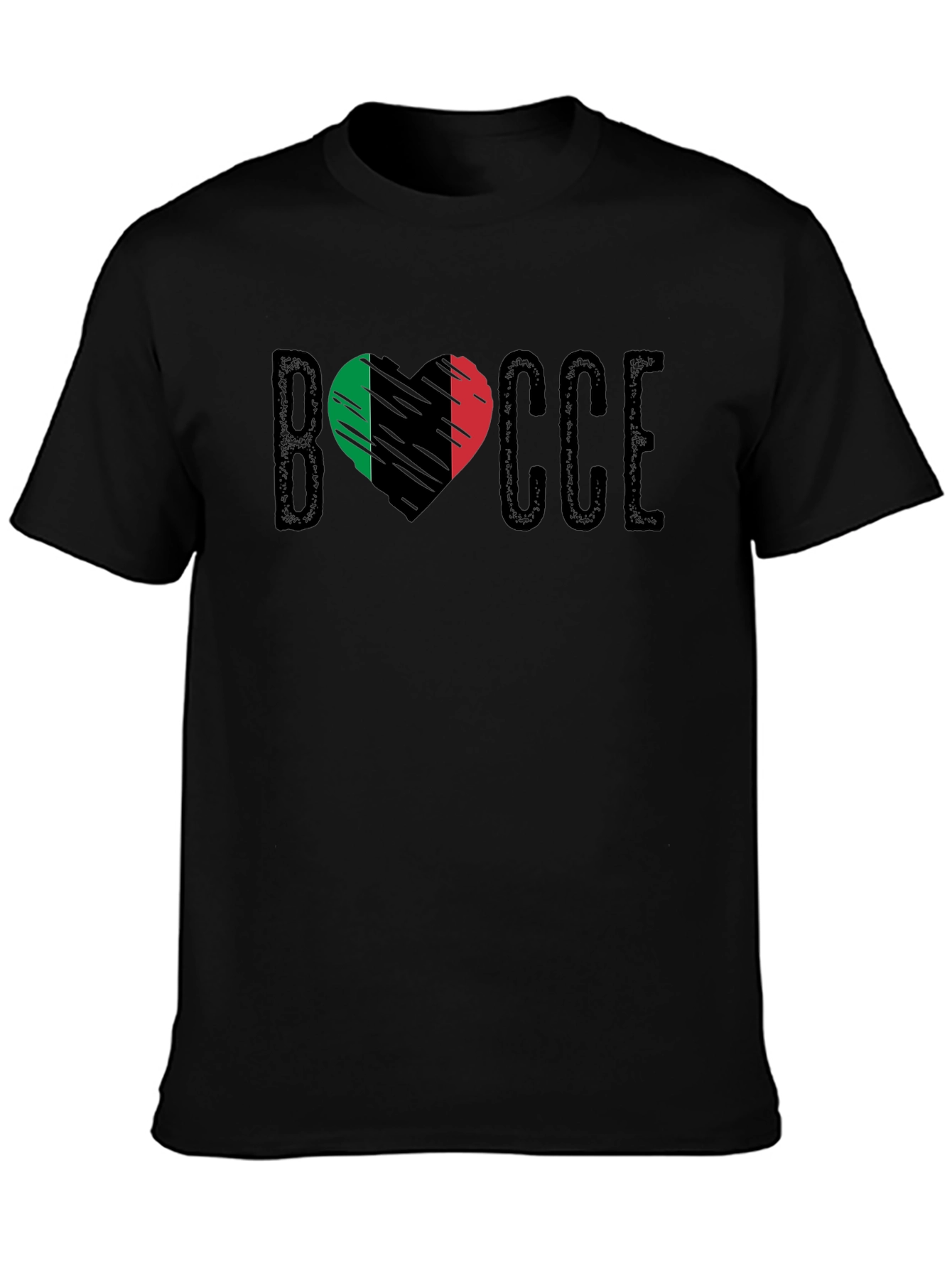 Bocce Heart Italian Flag T-Shirt