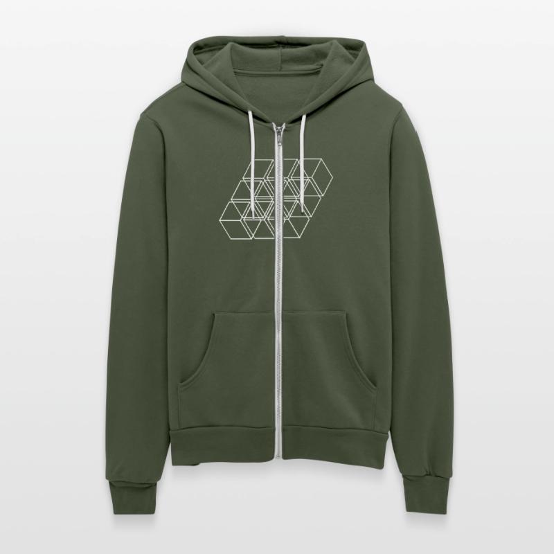geometrical cubic black and white design