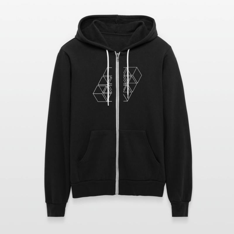 geometrical cubic black and white design