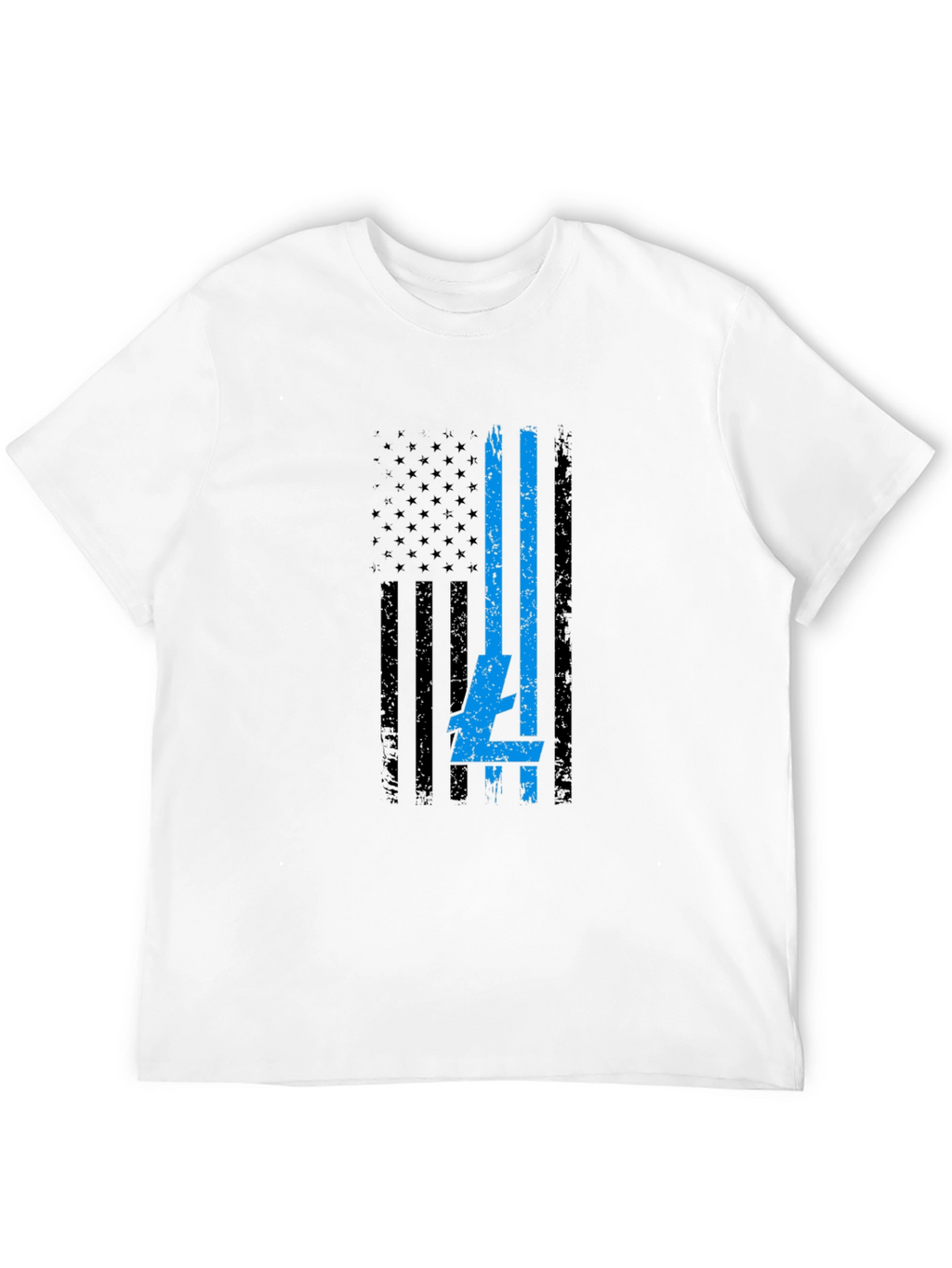 USA Flag Blue Line T-Shirt - Patriotic Support